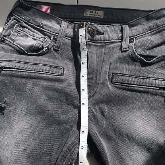 True Religion Women's Mid Rise Halle Biker Skinny Jean Faded Black Size 26 - Picture 10 of 14